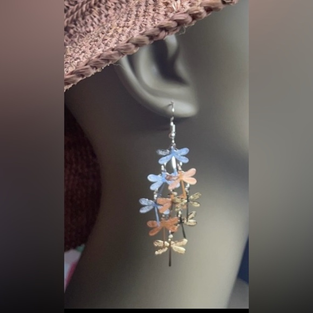 3/$15 Dragonfly Statement Earrings